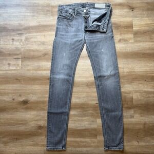 Diesel Troxer Jeans Men 30x32 Gray Slim Skinny Stretch Distressed Denim R4NQ8